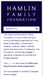 Mobile Screenshot of hamlinfoundation.org