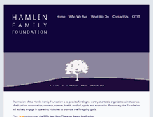 Tablet Screenshot of hamlinfoundation.org